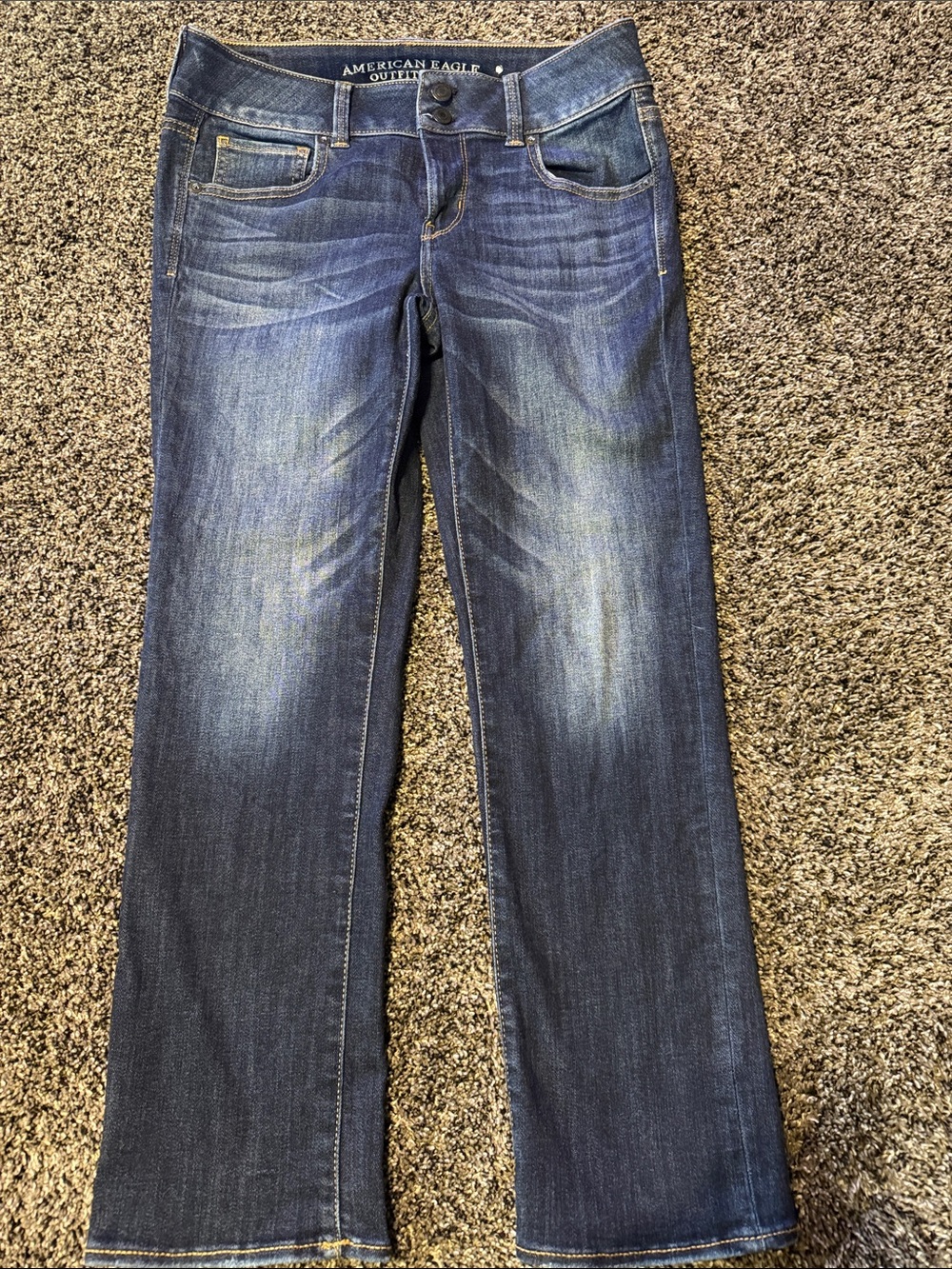 American Eagle Outfitters Artist Crop Jeans - Dark Blue